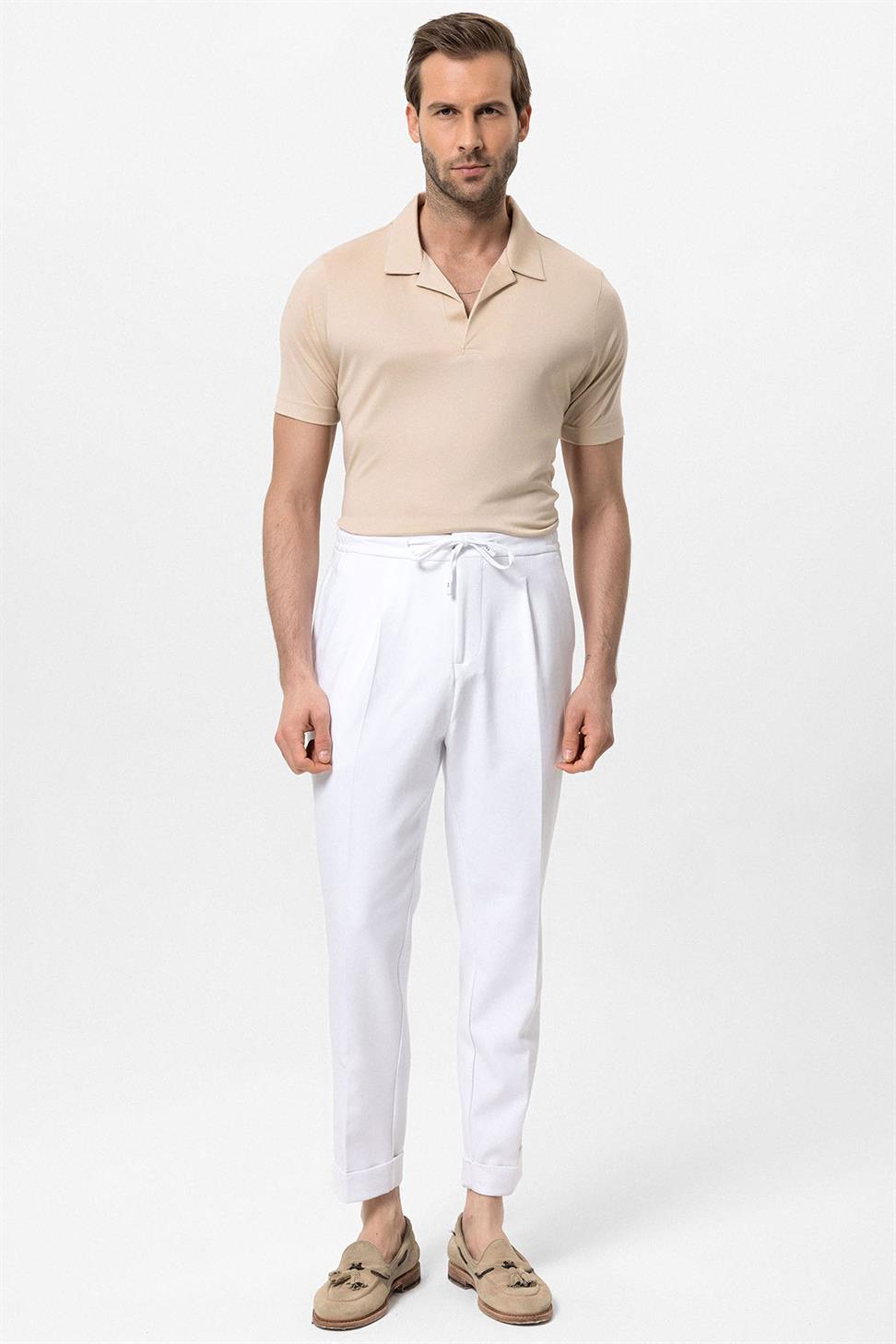 تي شيرت رجالي بياقة Apaş بقصة عادية