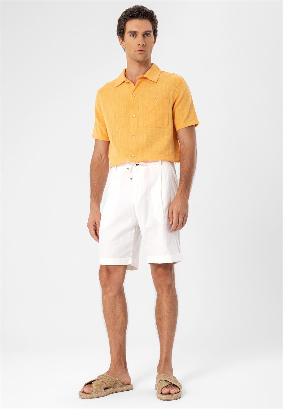 قميص رجالي بأكمام قصيرة وياقة عادية من Apaş