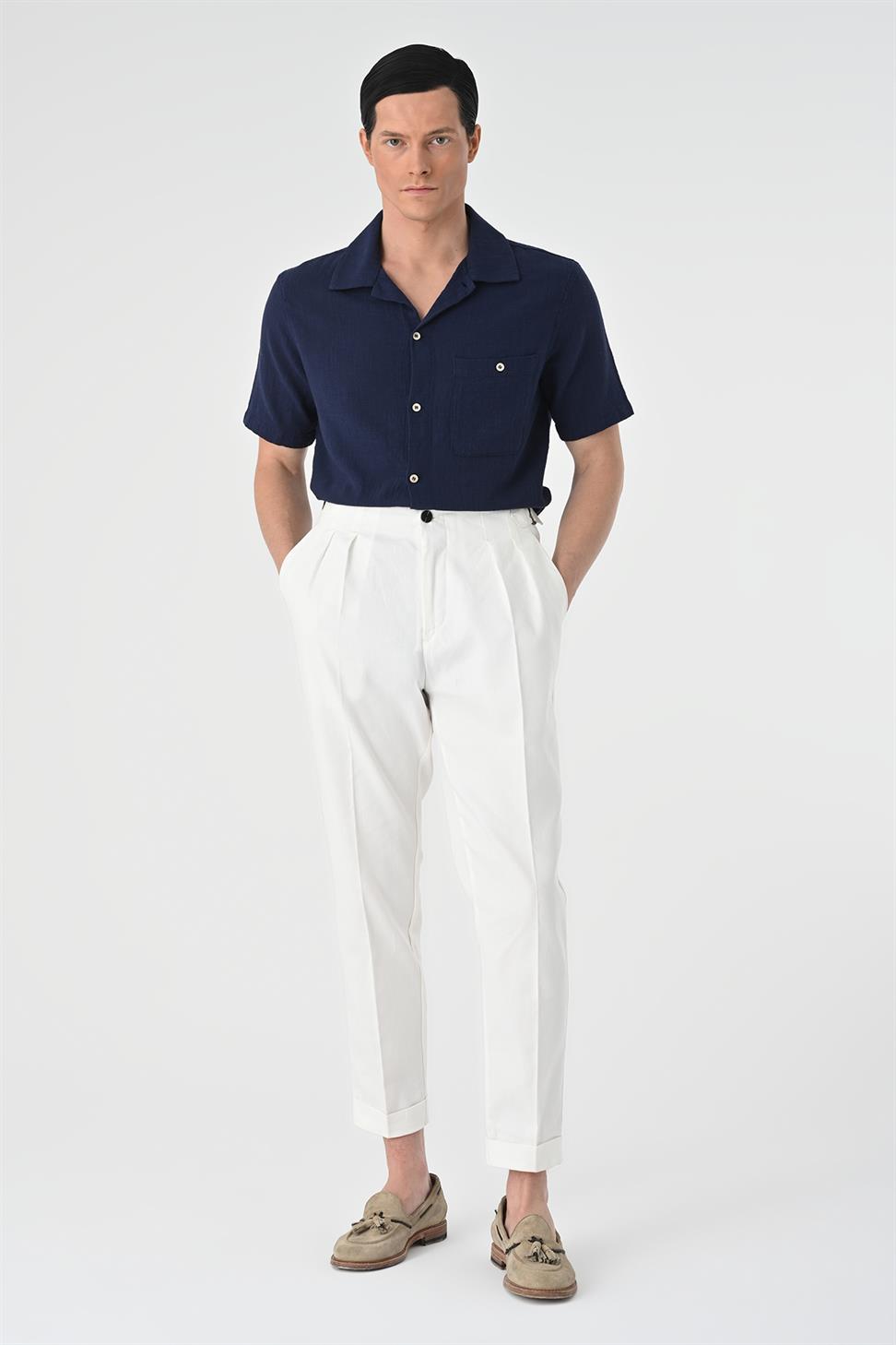 قميص رجالي بأكمام قصيرة وياقة عادية من Apaş