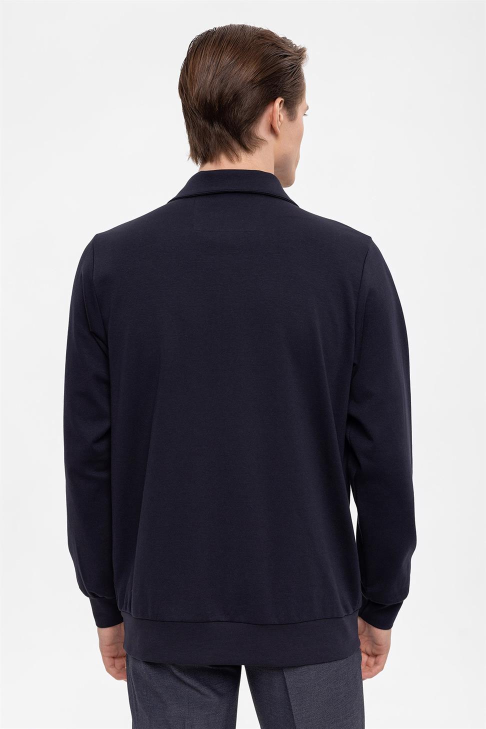 سترة Apaş بياقة عادية وأكمام طويلة