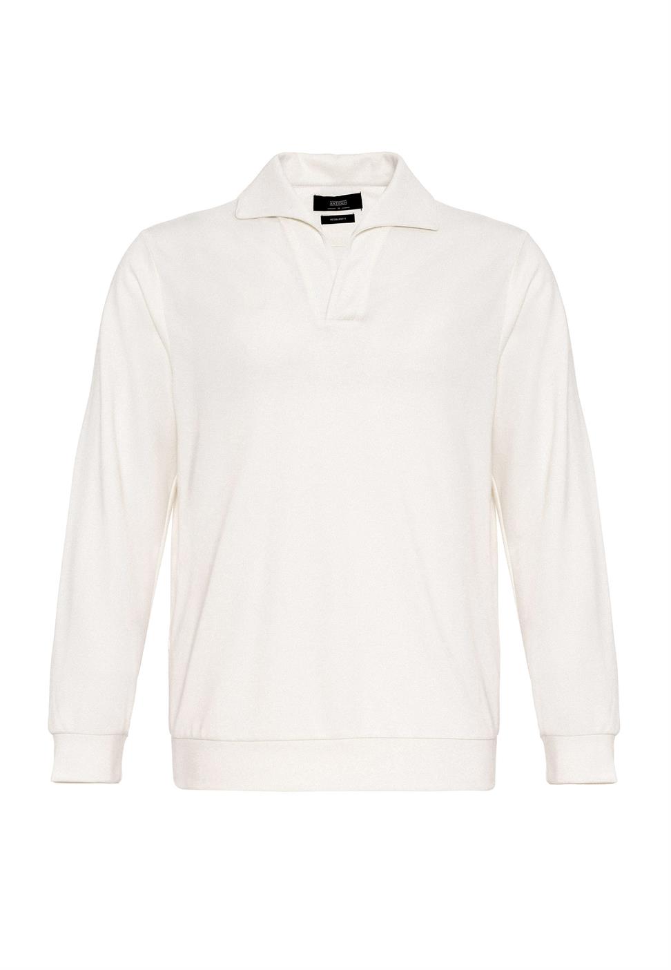 سترة Apaş بياقة عادية وأكمام طويلة