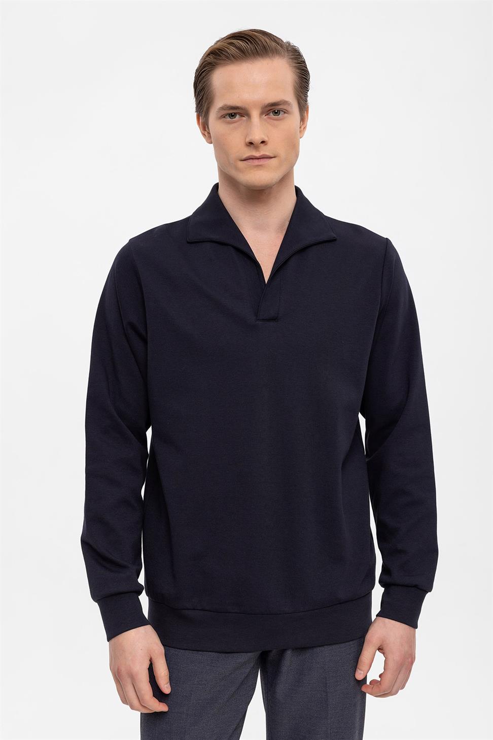 سترة Apaş بياقة عادية وأكمام طويلة