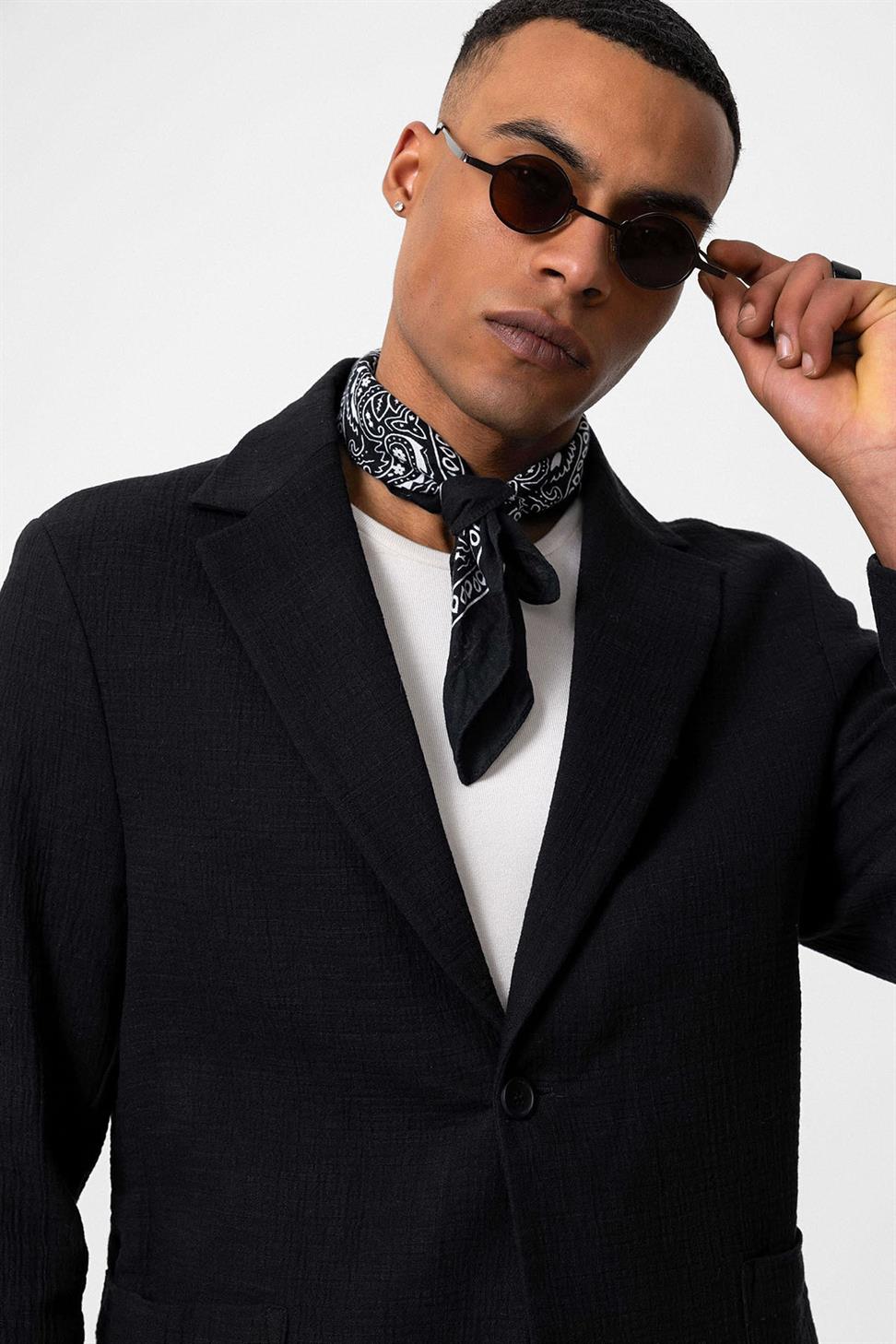 Unlined Mens Blazer Jacket with Bag Pockets