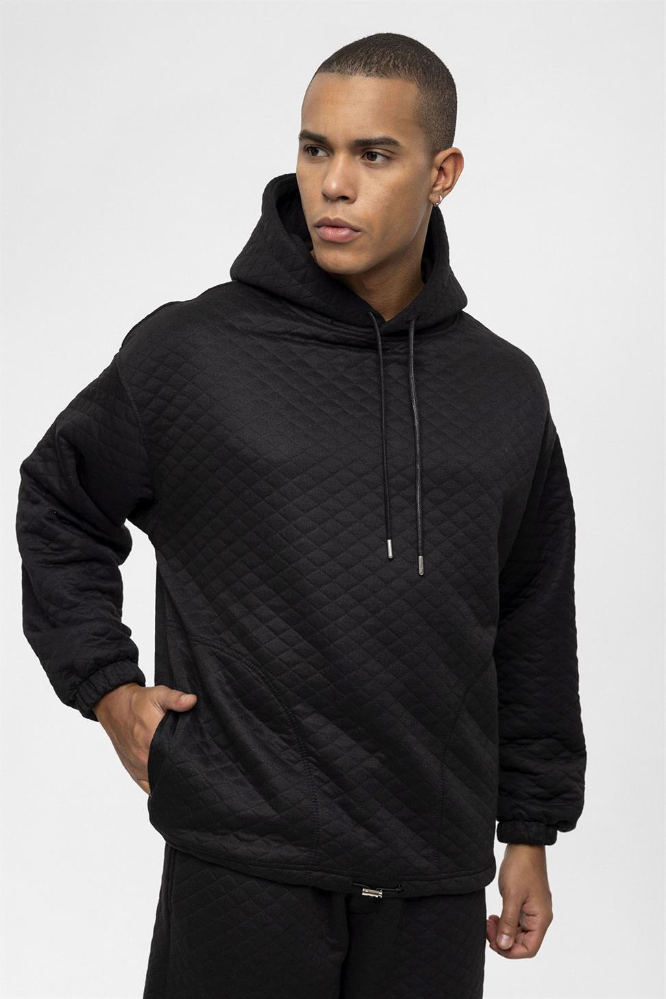 طقم بدلة رياضية رجالية كبيرة الحجم منقوشة بالألماس