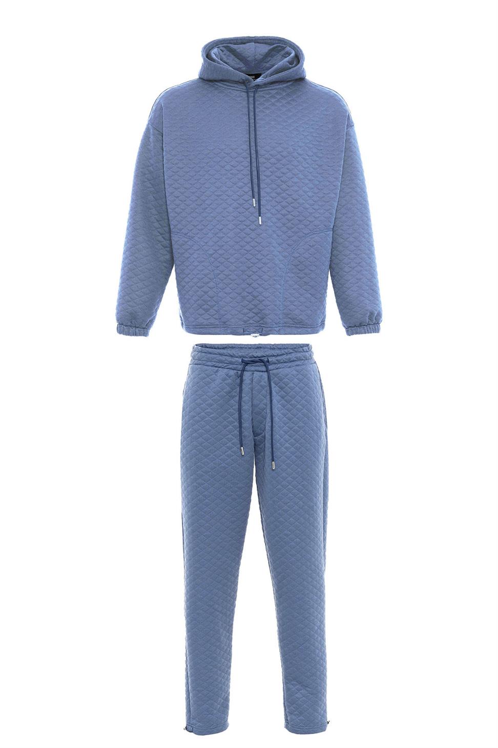 طقم بدلة رياضية رجالية كبيرة الحجم منقوشة بالألماس