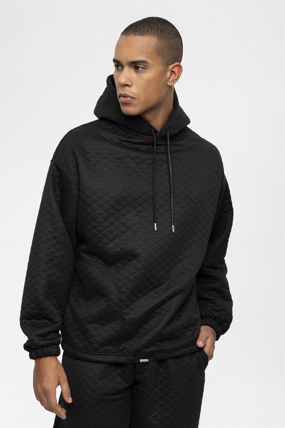 طقم بدلة رياضية رجالية كبيرة الحجم منقوشة بالألماس