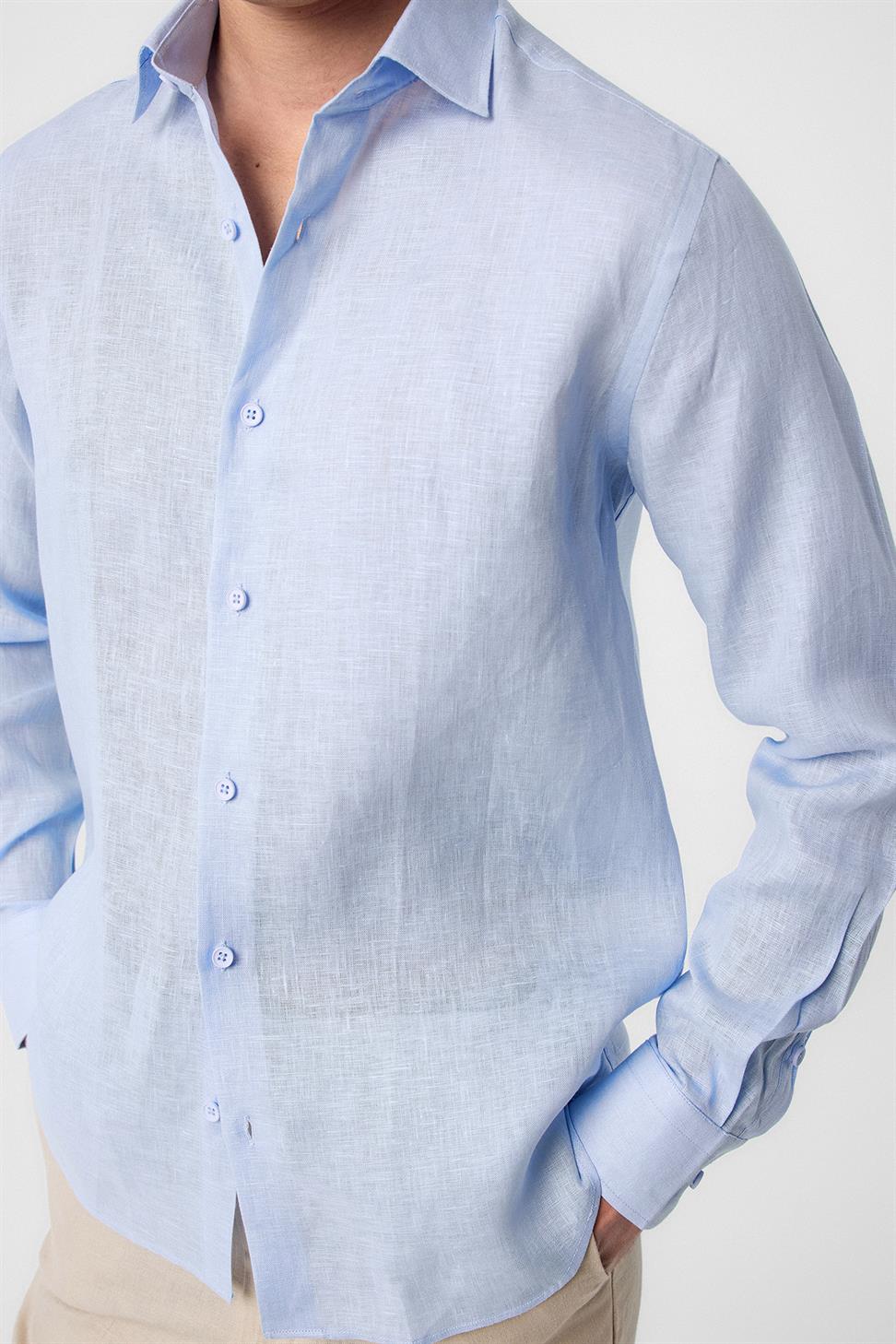 100% Linen Comfort Fit Mens Shirt