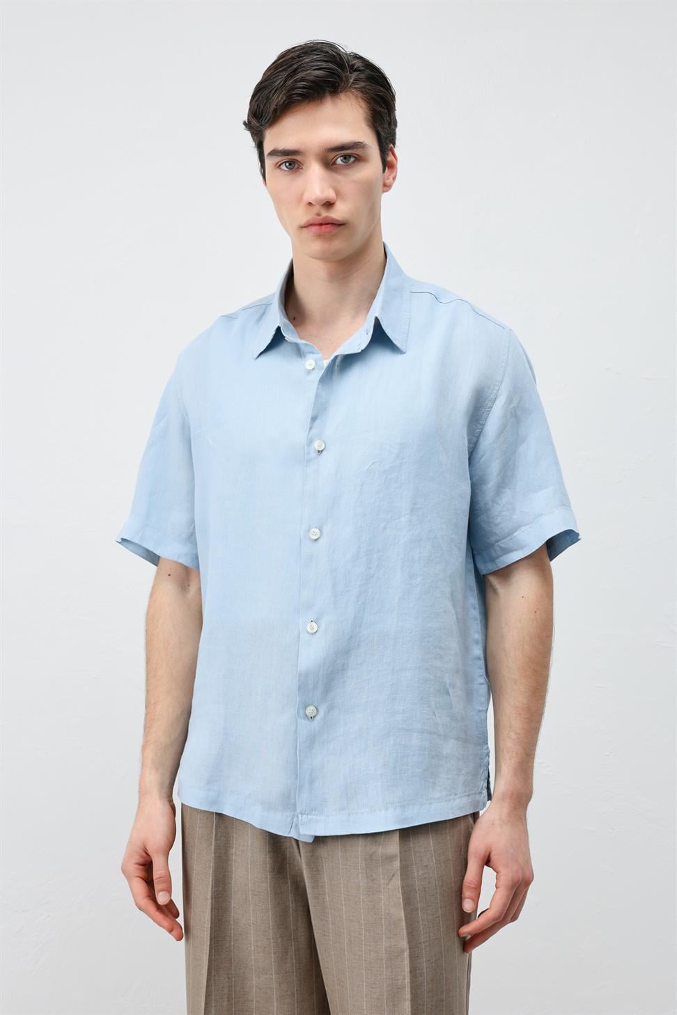 100% Linen Relaxed Mens Shirt