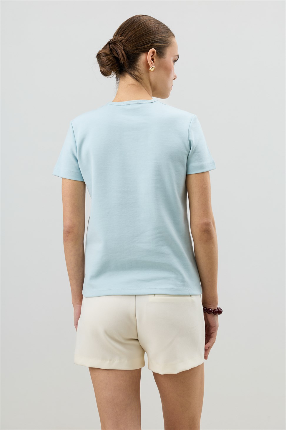 Antioch Bebe Mavi Basic Kadın T-Shirt