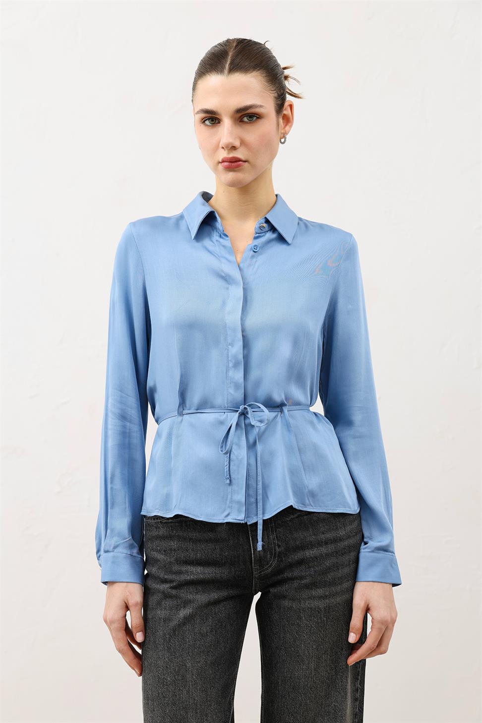 Womens Shirt with a Tie-Front