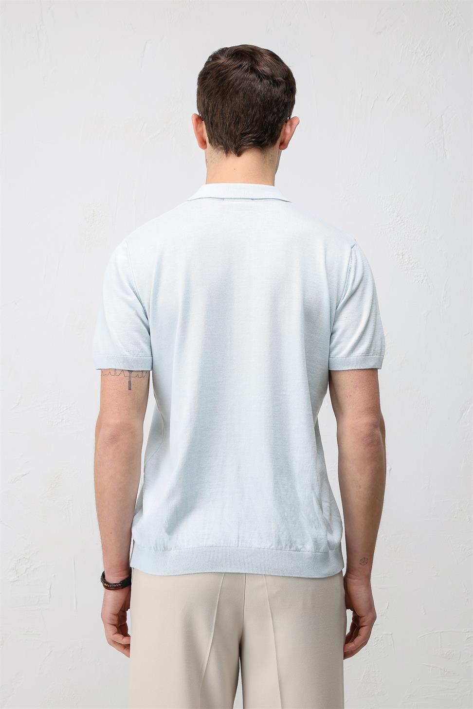 Comfort Slim Polo Neck Mens Knit T-Shirt