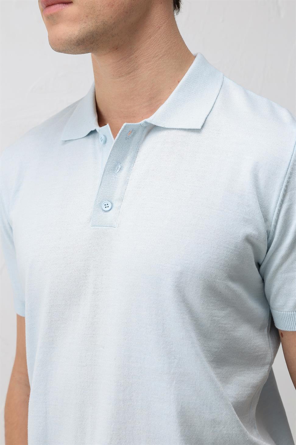 Comfort Slim Polo Neck Mens Knit T-Shirt