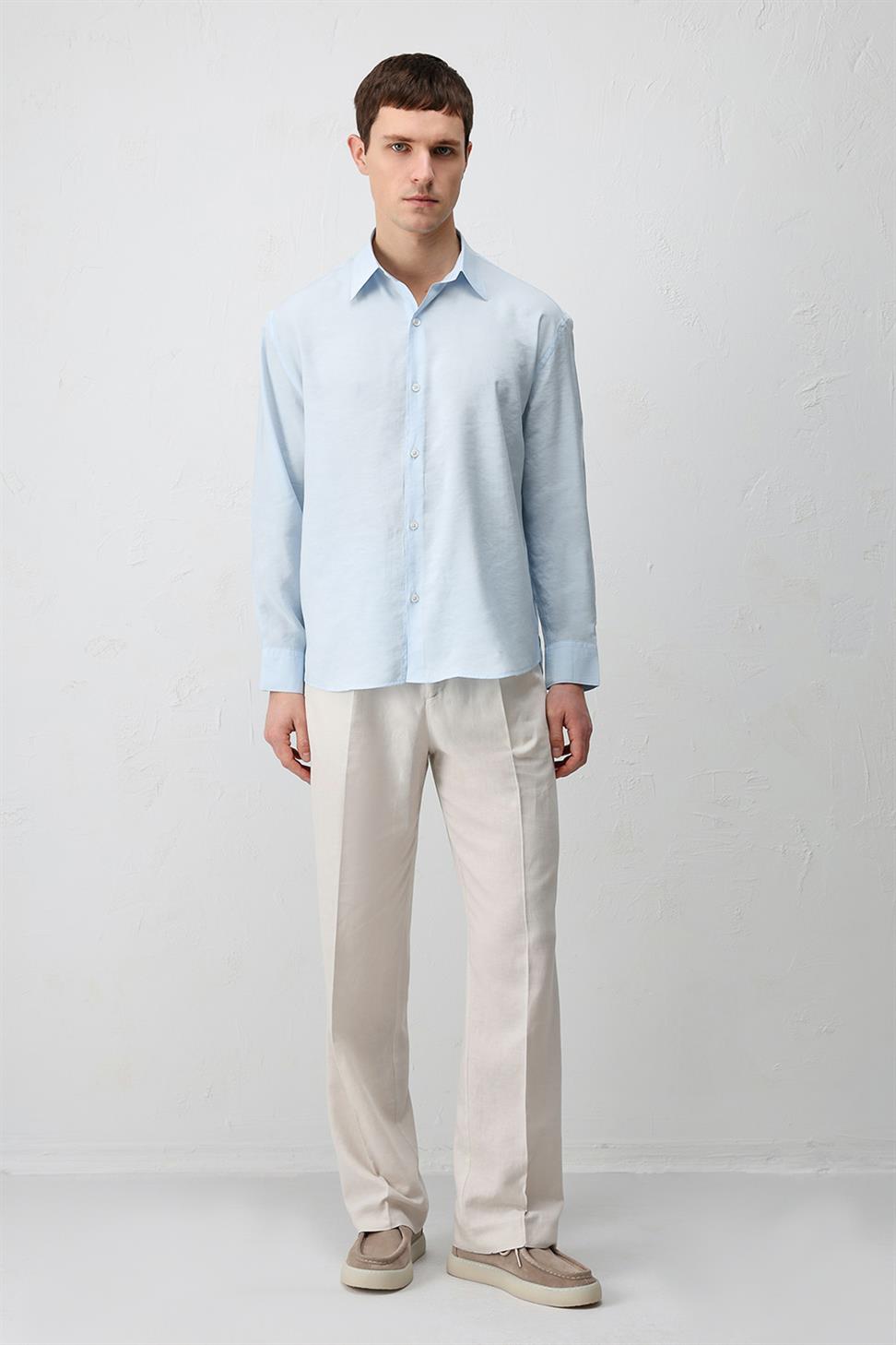Modal Blend Relaxed Fit Mens Shirt