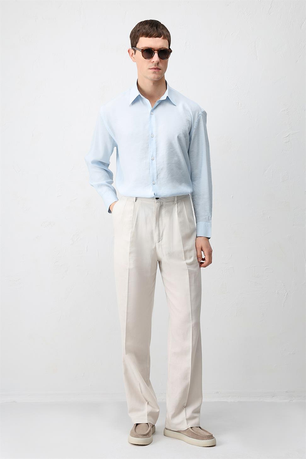 Modal Blend Relaxed Fit Mens Shirt