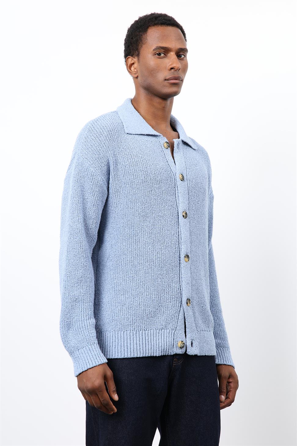 Antioch Bebe Mavi Örme Triko Erkek Hırka