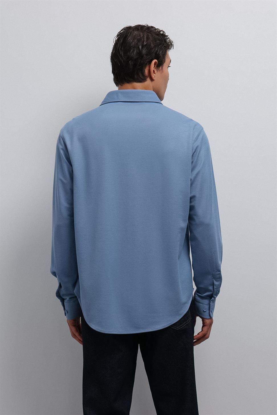 Antioch Bebe Mavi Relax Fit Erkek Gömlek