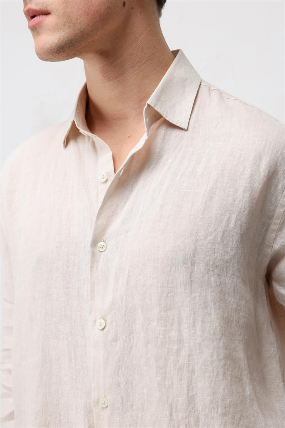 100% Linen Relax Fit Mens Shirt