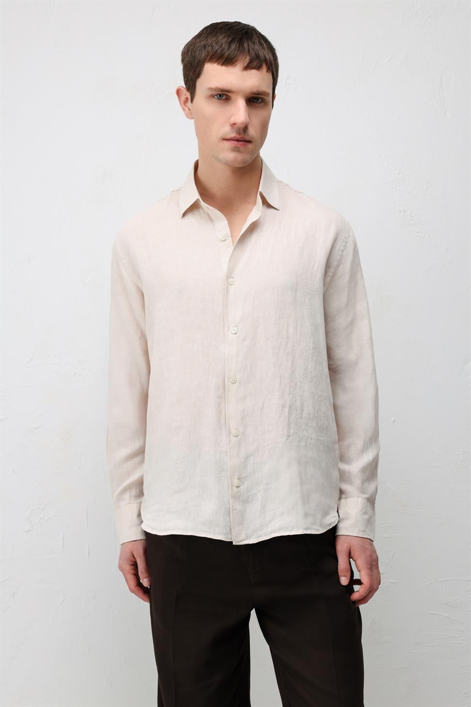 100% Linen Relax Fit Mens Shirt