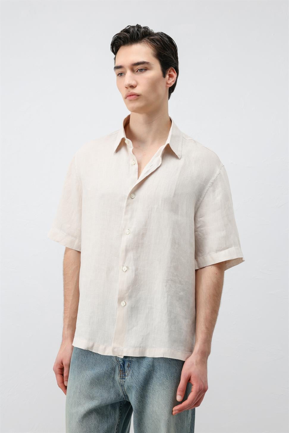 100% Linen Relaxed Mens Shirt