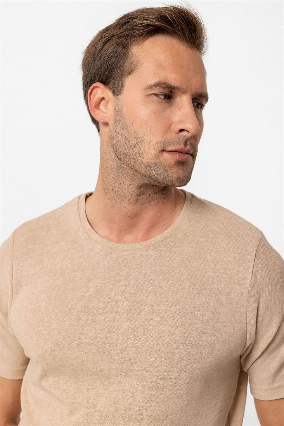 تيشيرت رجالي برقبة كرو أساسية للرجال