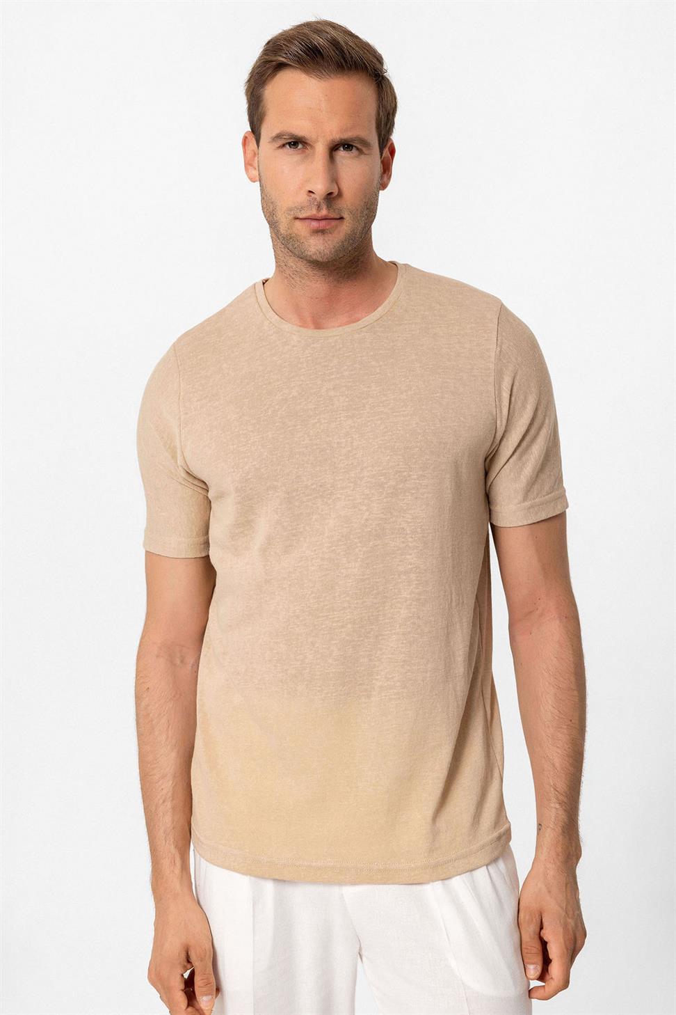 تيشيرت رجالي برقبة كرو أساسية للرجال