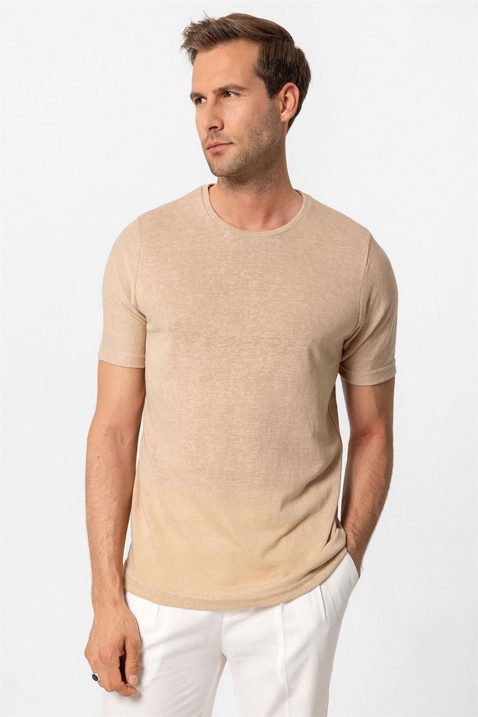 تيشيرت رجالي برقبة كرو أساسية للرجال