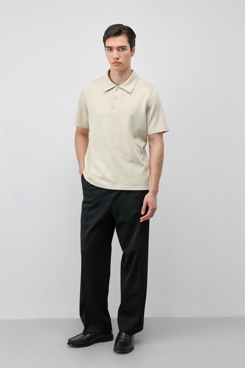 Basic Polo-Neck Mens T-Shirt