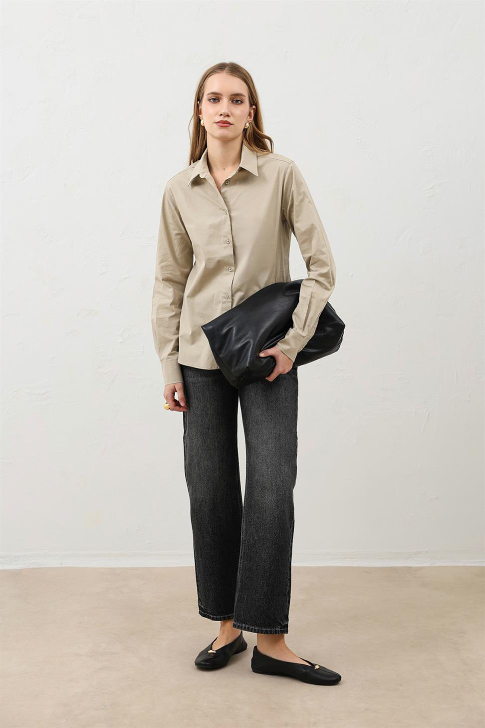 Basic Slim Fit Womens Shirt