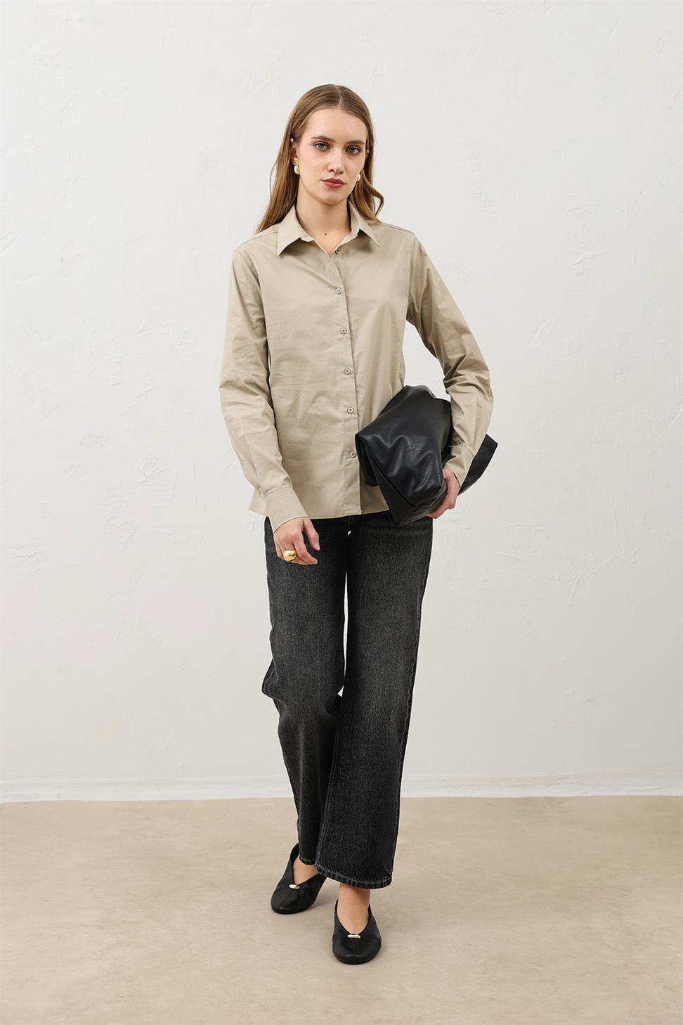 Basic Slim Fit Womens Shirt