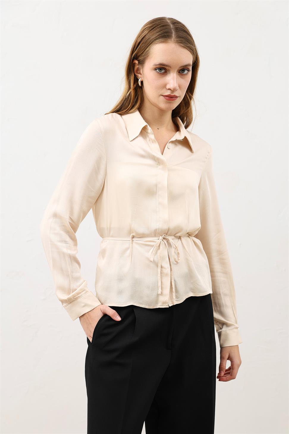 Womens Shirt with a Tie-Front