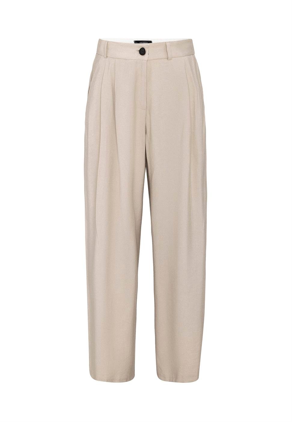 Antioch Bej Çift Pilili Kadın Pantolon