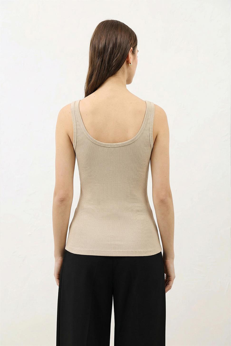 Womens T-Shirt with Button Detail