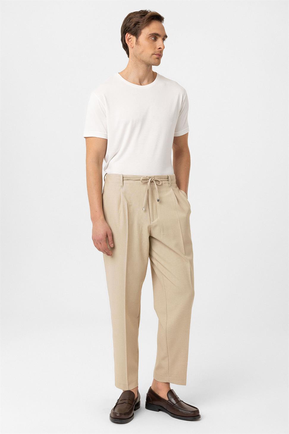 Antioch Bej Jogger Relaxed Fit  Erkek Pantolon