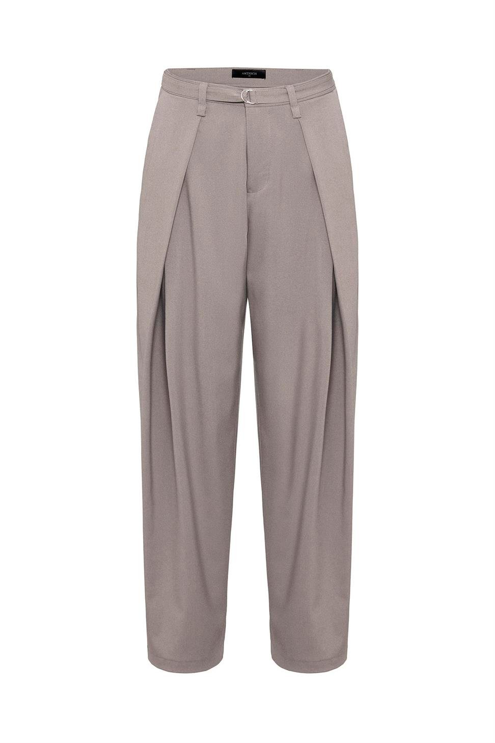 Antioch Bej Kemerli Pilili Kadın Pantolon