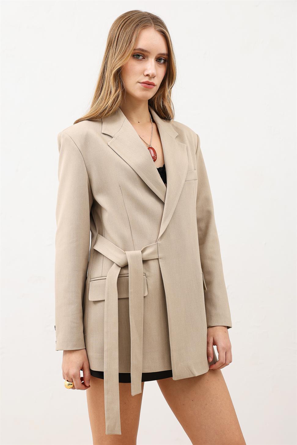 Belted Womens Blazer