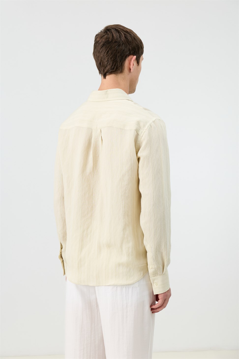 Mens Striped Shirt with Modal Blend
