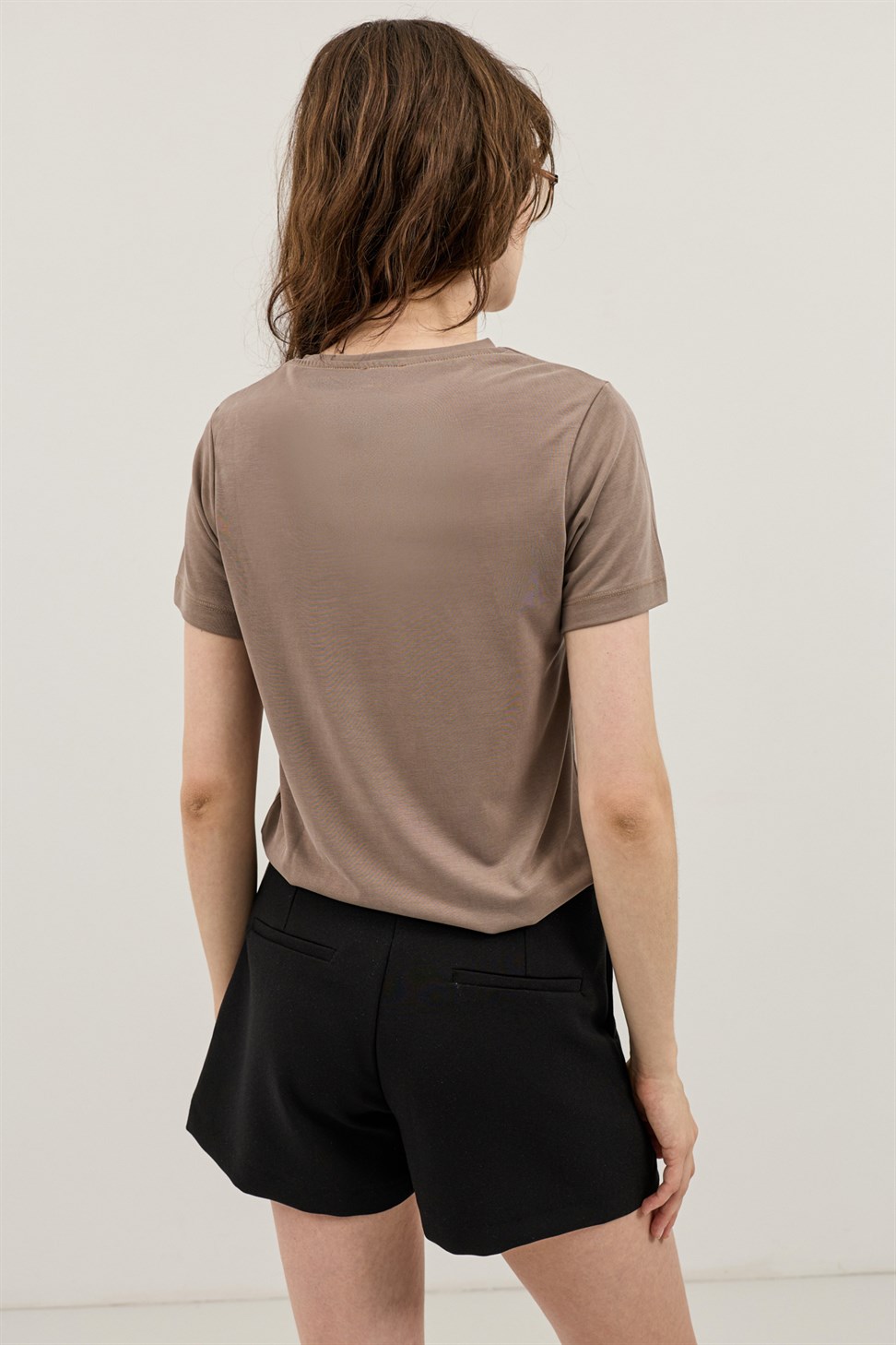 Antioch Bej Modal Karışımlı T-Shirt