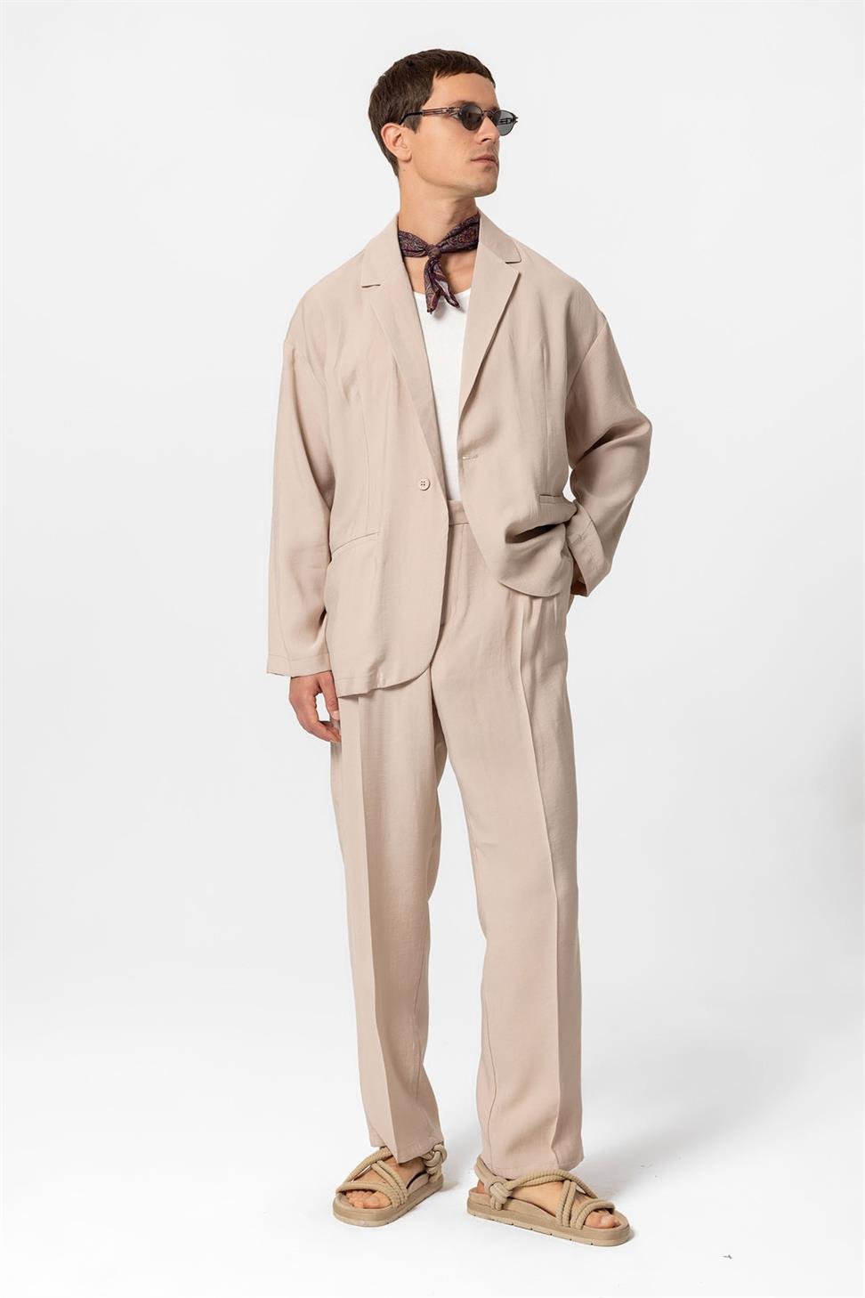 Oversized Unlined Mens Blazer Jacket