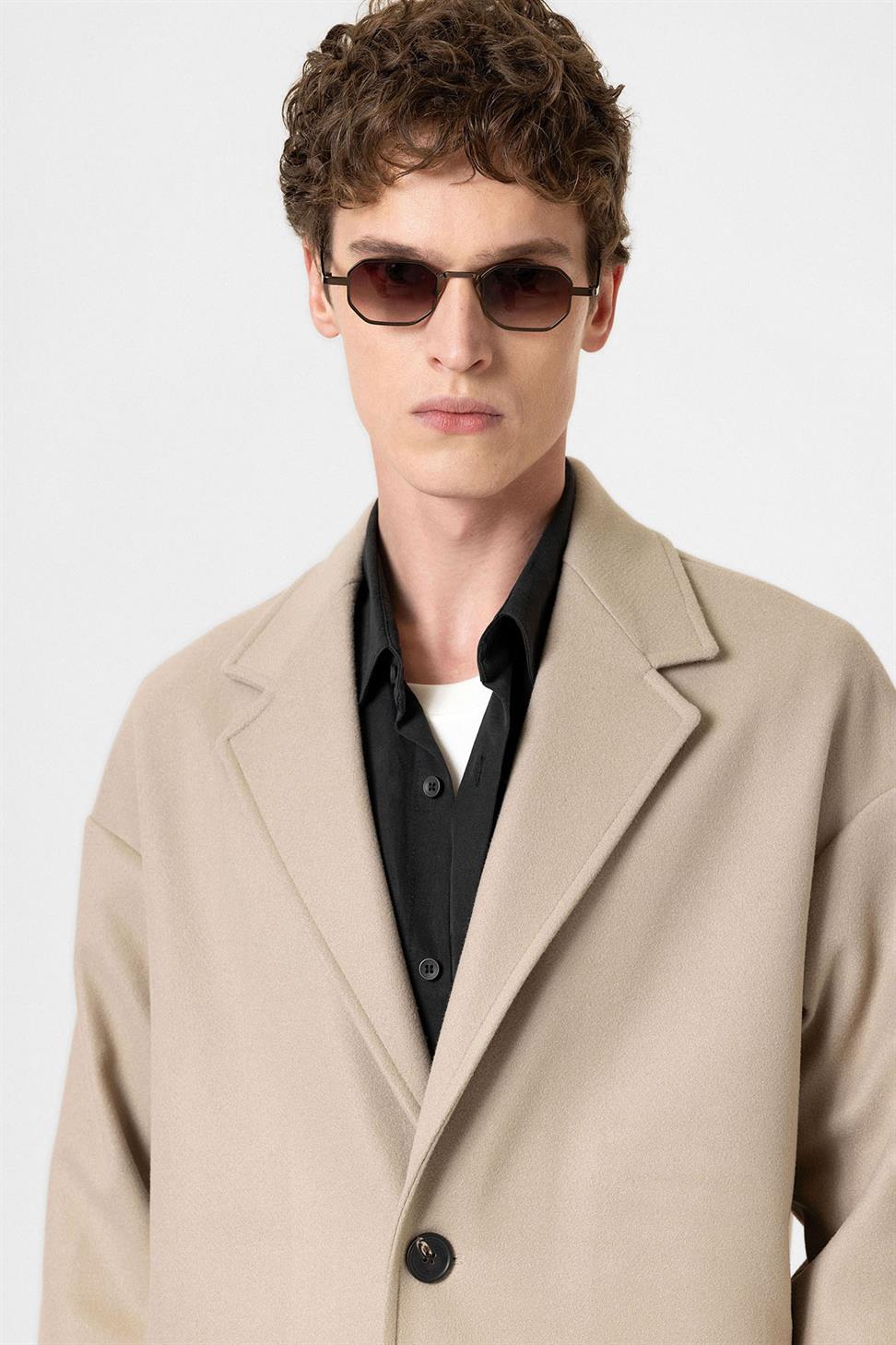 Antioch Bej Oversize Erkek Kaban