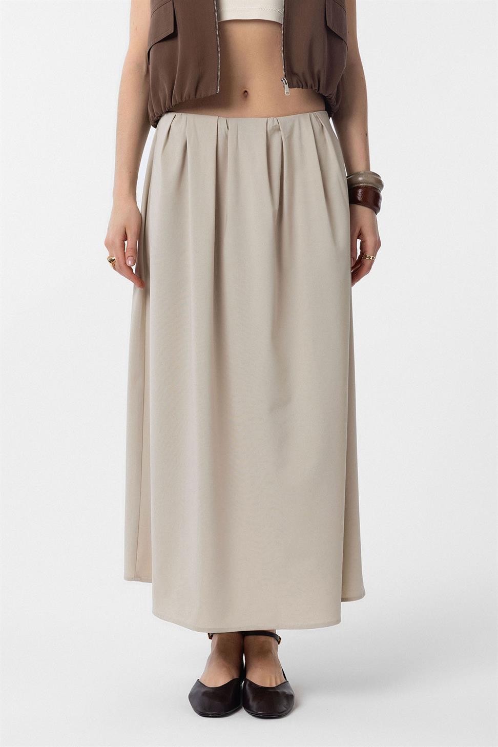 Antioch Bej Pilili Kadın Midi Etek