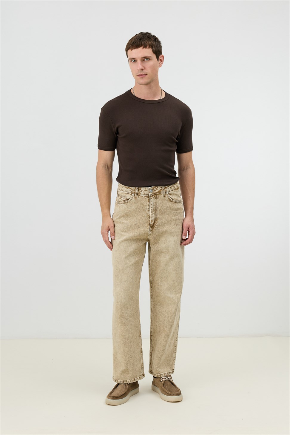Antioch Bej Relax Fit Erkek Jean