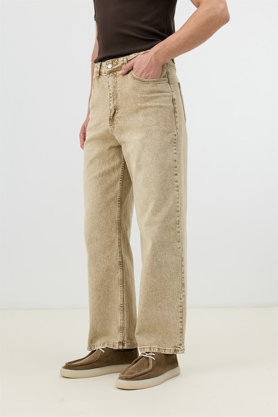Antioch Bej Relax Fit Erkek Jean