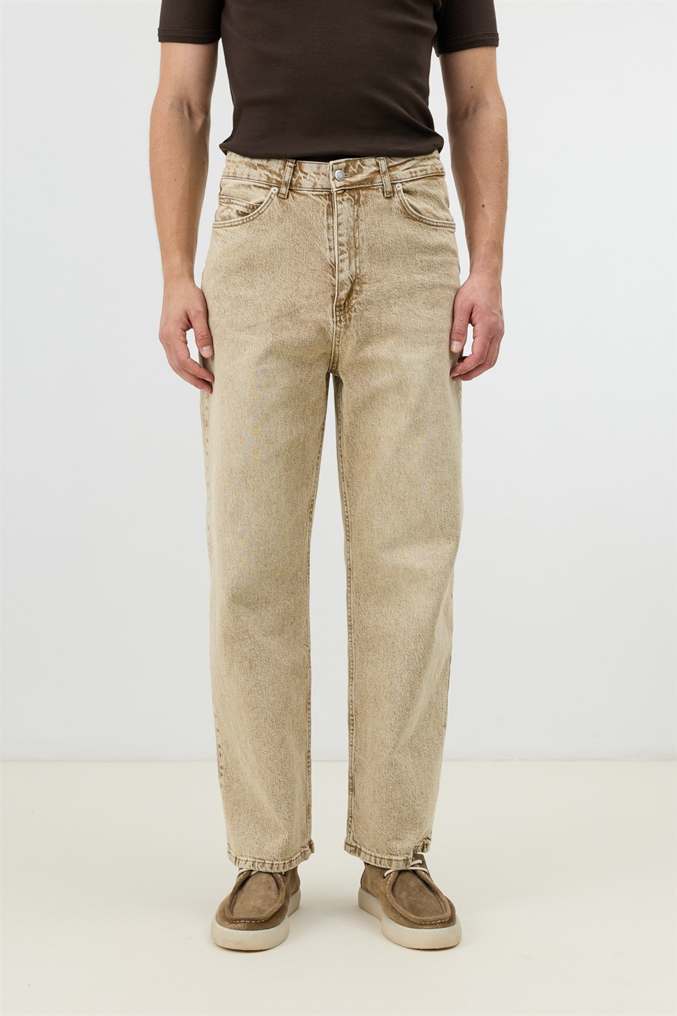 Antioch Bej Relax Fit Erkek Jean