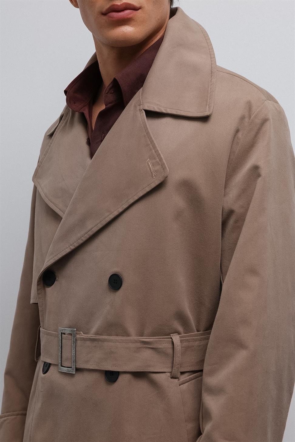 Antioch Bej Relax Fit Erkek Trençkot