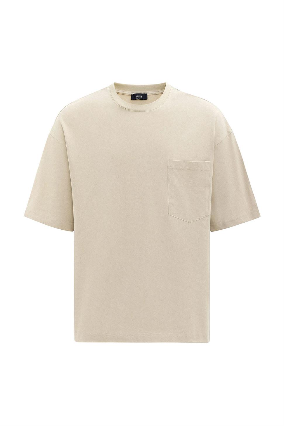 Antioch Bej Relaxed Basic Erkek T-Shirt