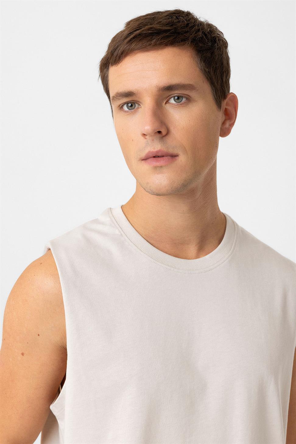 Antioch Bej Relaxed Fit Erkek Atlet