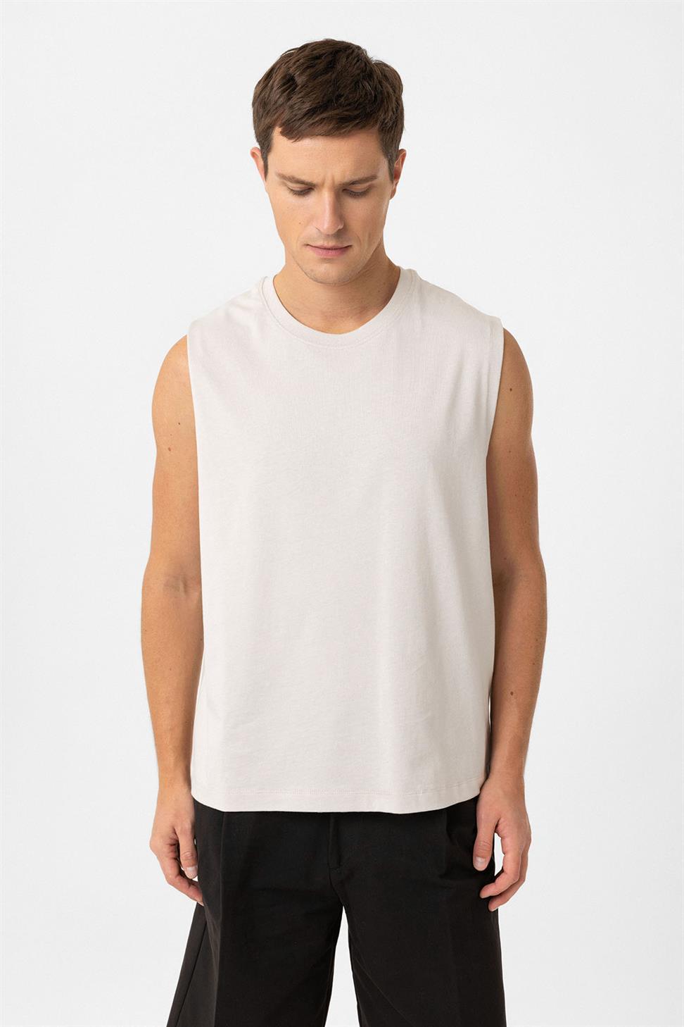 Antioch Bej Relaxed Fit Erkek Atlet