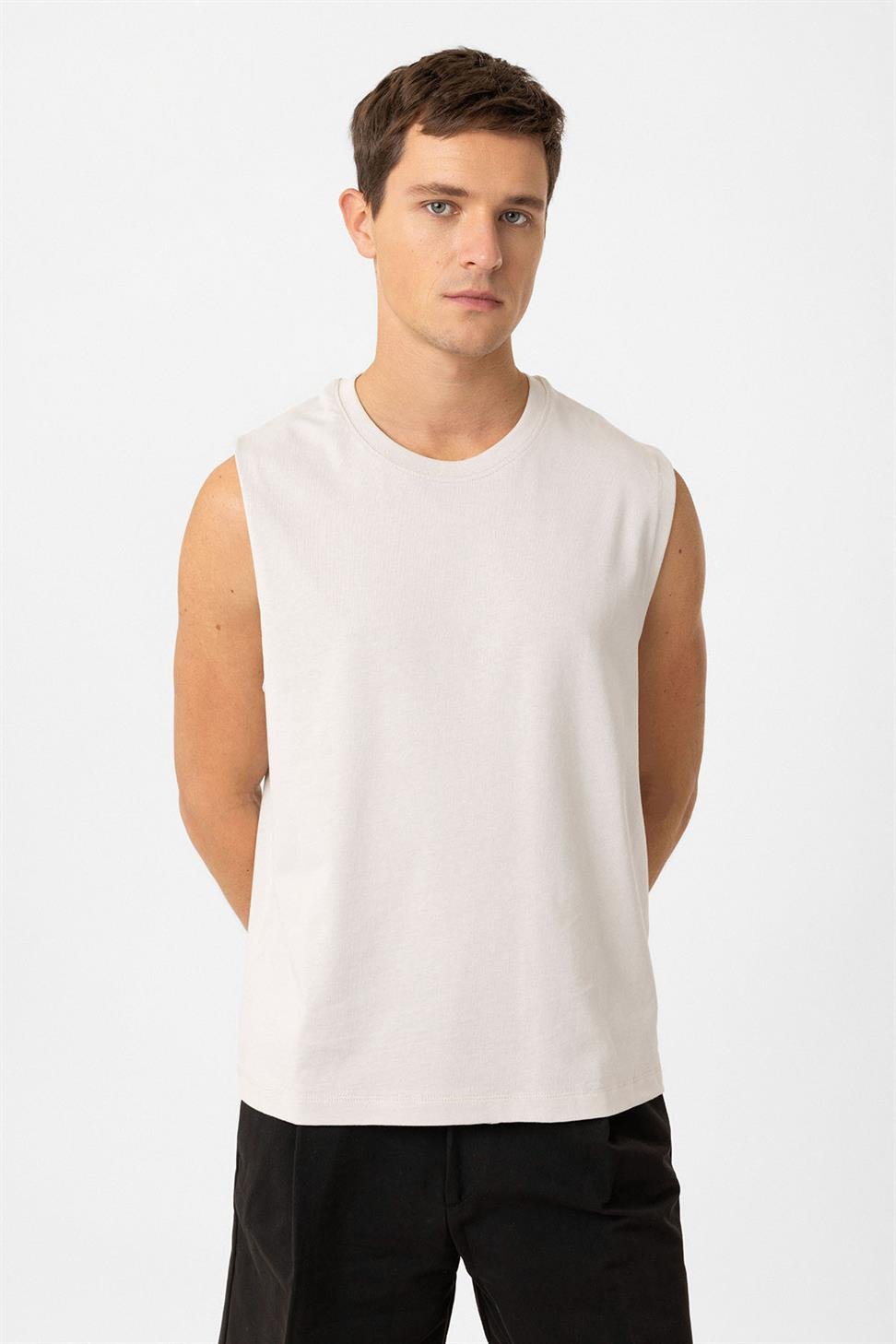 Antioch Bej Relaxed Fit Erkek Atlet