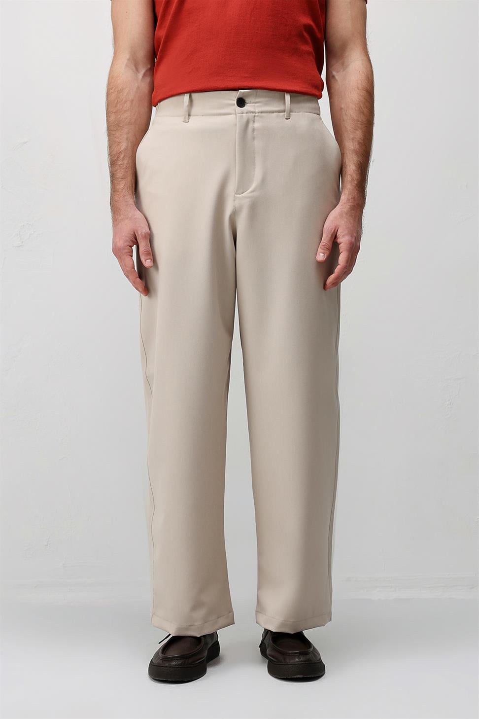 Antioch Bej Relaxed Fit Erkek Pantolon