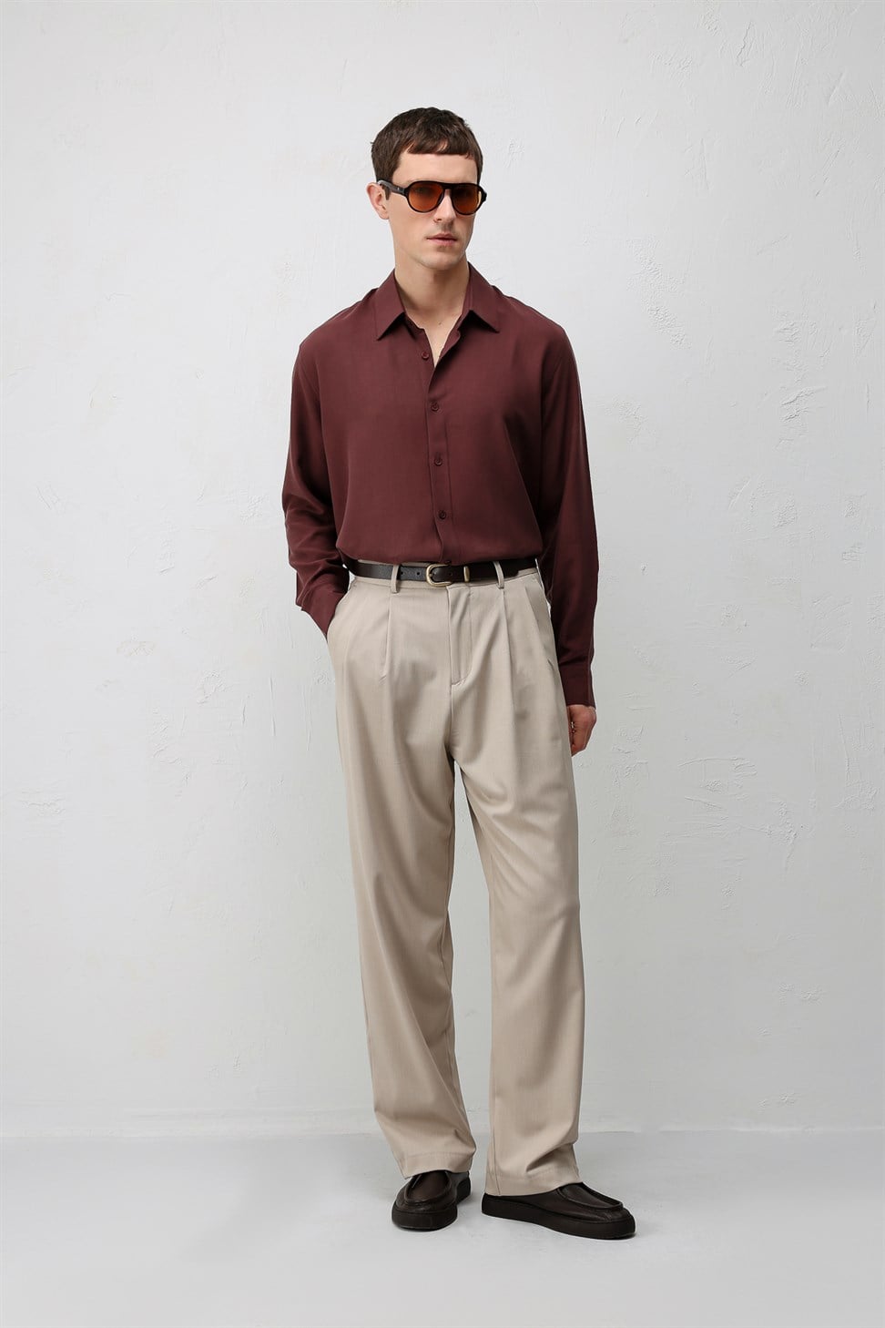 Antioch Bej Relaxed Fit Erkek Pantolon